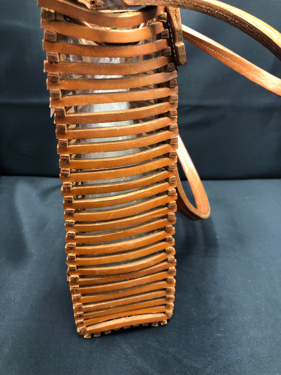 Salvatore Ferragamo Open Weave Leather Handbag