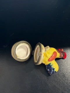 Vintage Porcelain Hinged Chicken Trinket Box