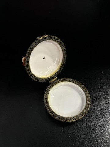 Vintage Porcelain Hinged Buddha Trinket Box