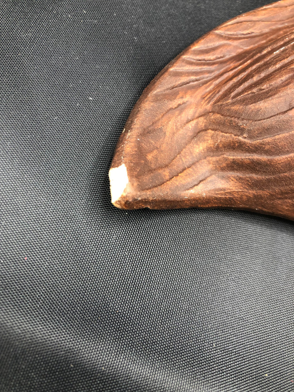 California Pottery Red & Black divided dish