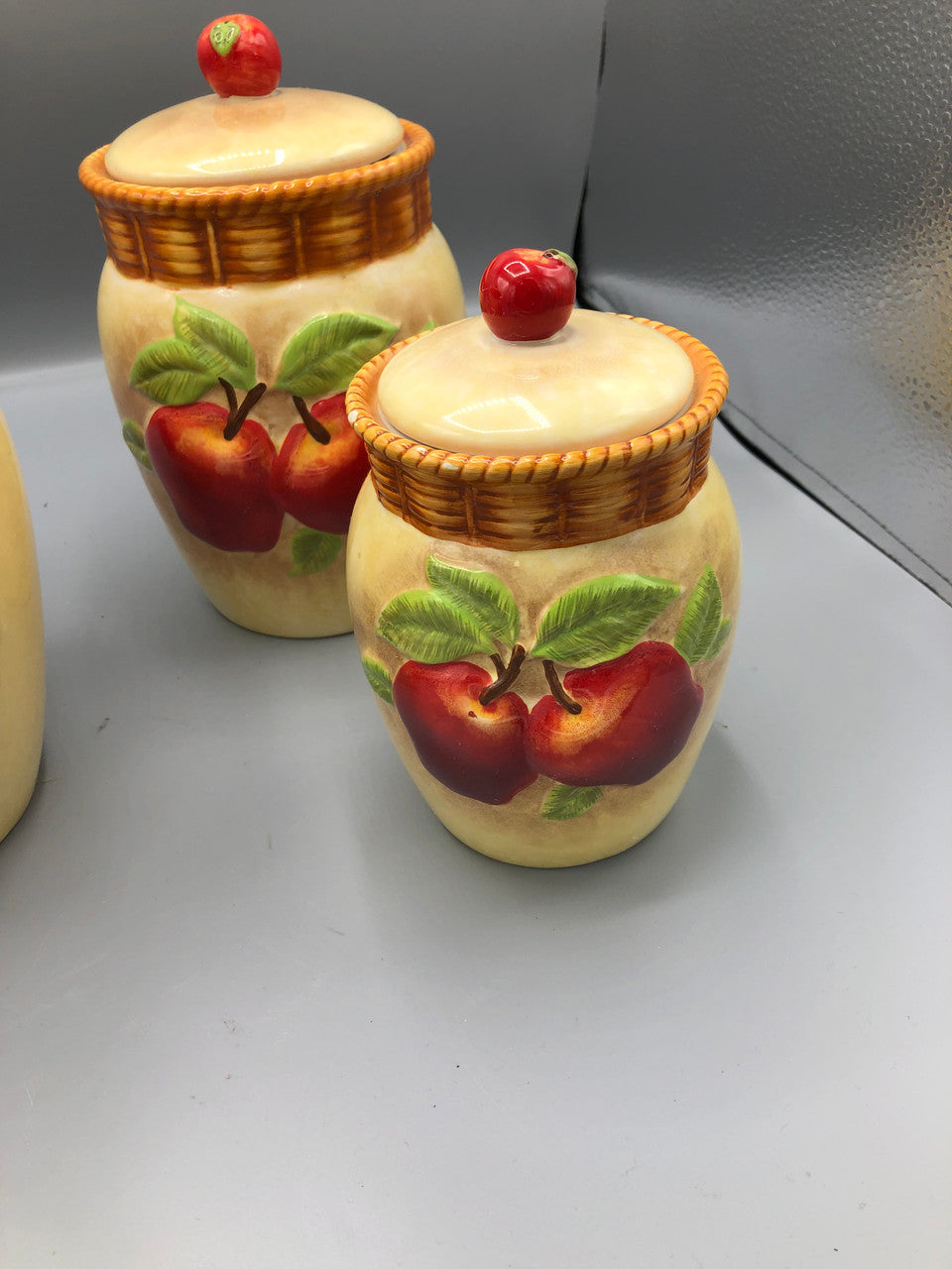 Cracker Barrel Canister Apple Set