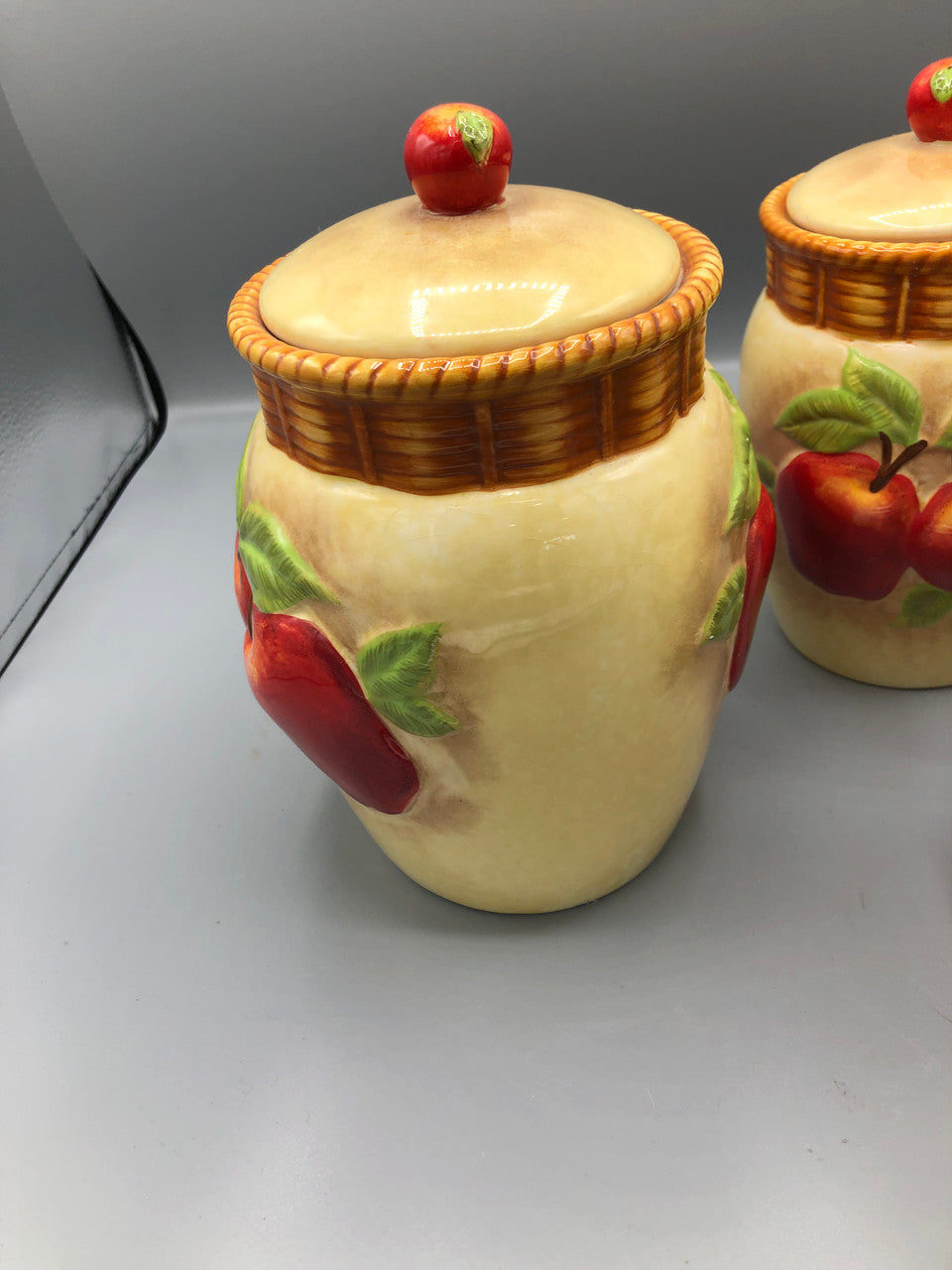 Cracker Barrel Canister Apple Set