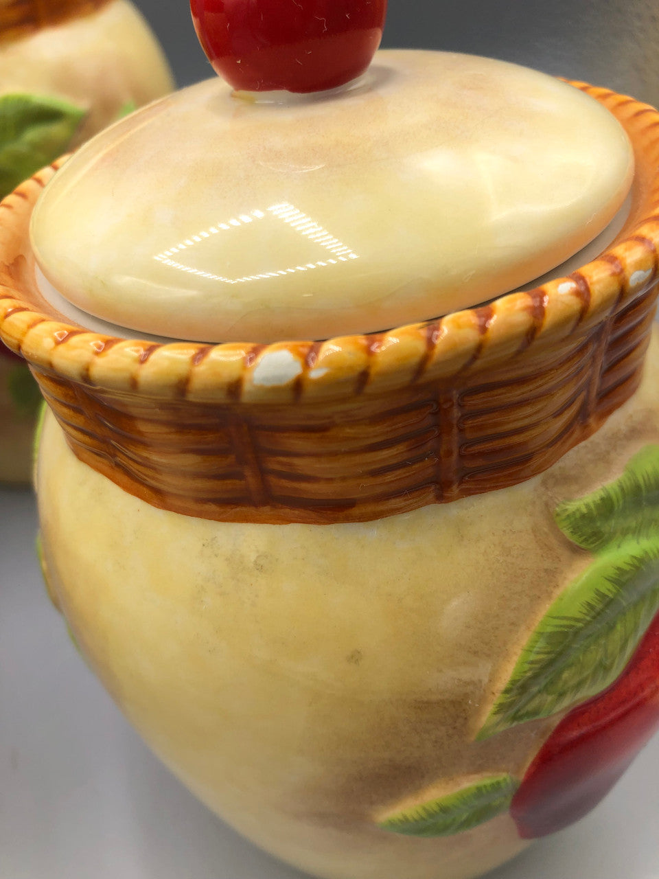 Cracker Barrel Canister Apple Set