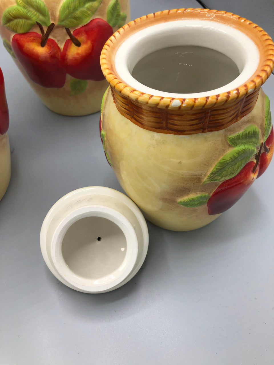 Cracker Barrel Canister Apple Set