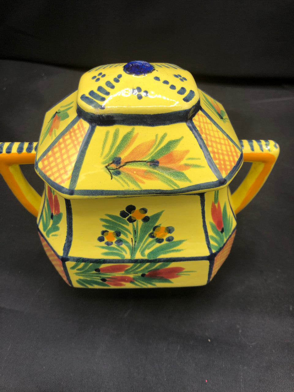 Quimper Soleil yellow Creamer & Sugar