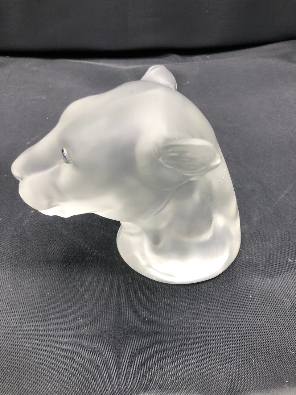 Saint Louis Crystal leopard Signed paperweight