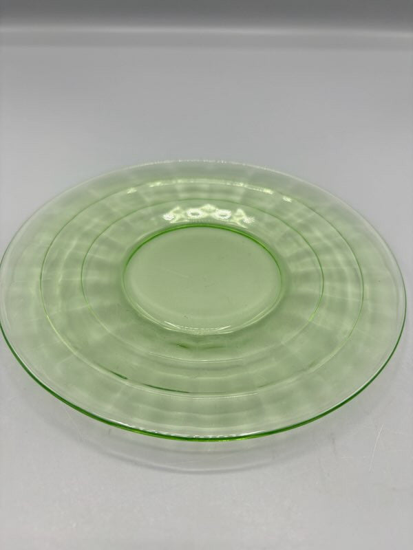 Uranium green spiral bread plate