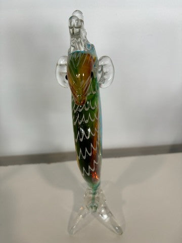 Seahorse tri color glass