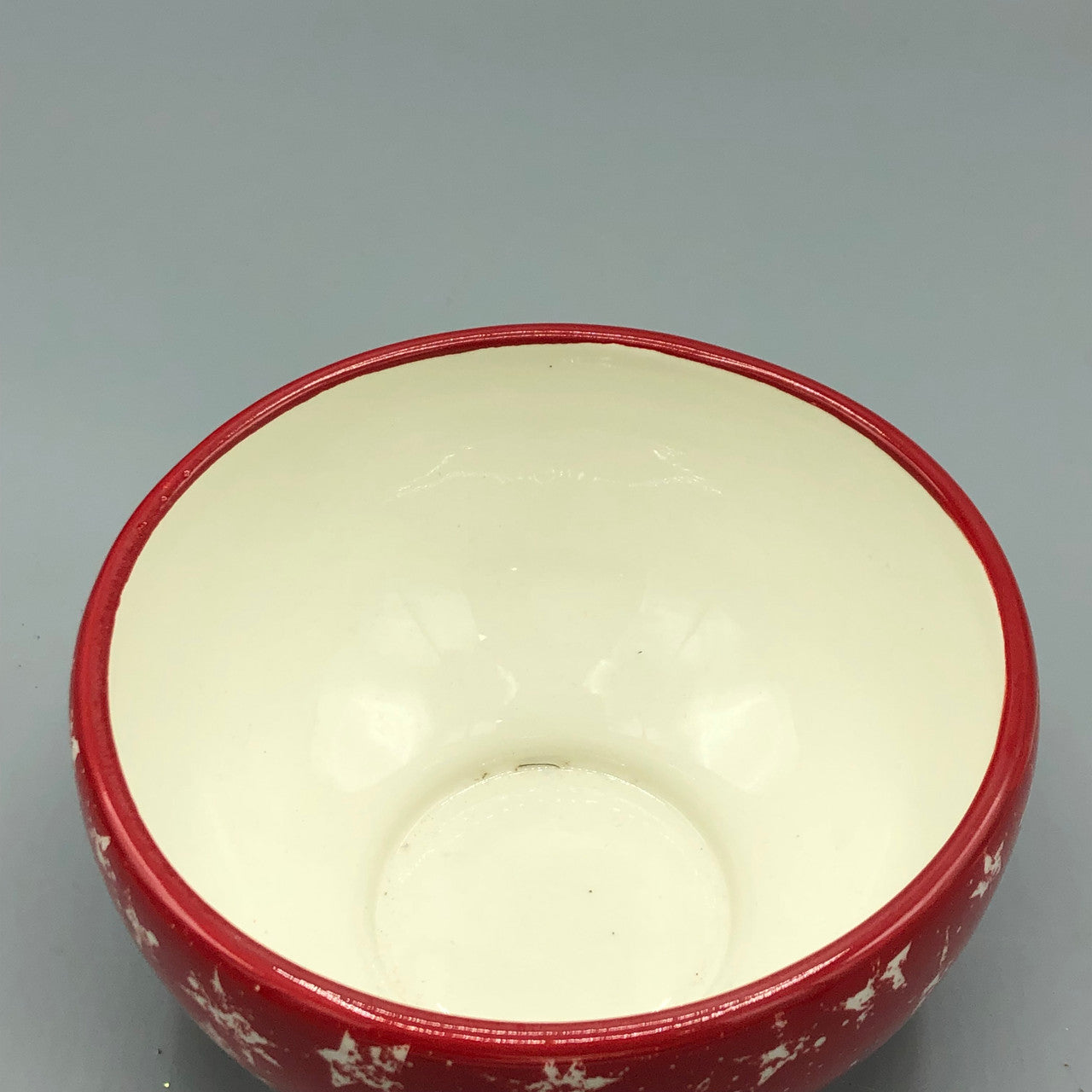Red Snowflake Soup Bowl