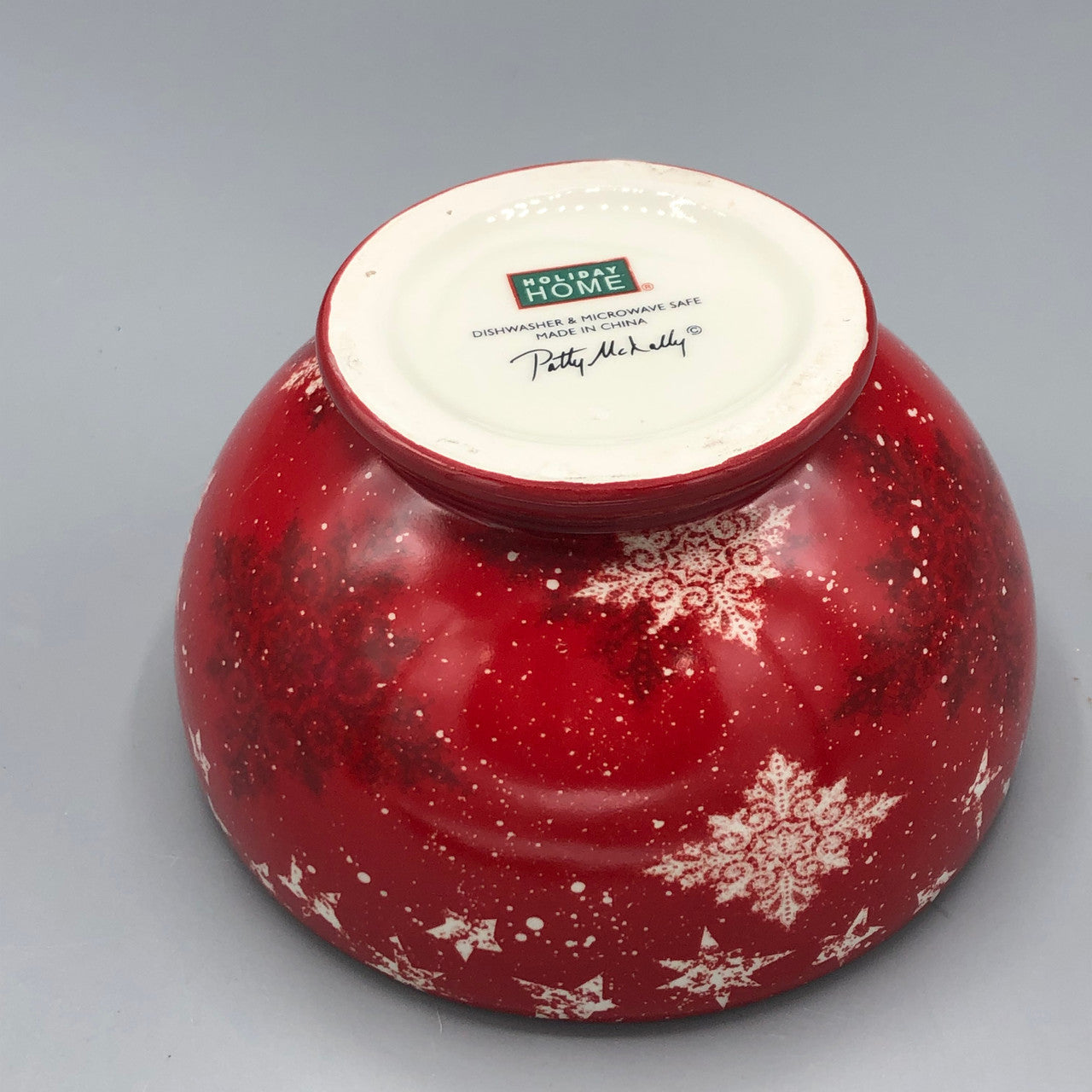 Red Snowflake Soup Bowl