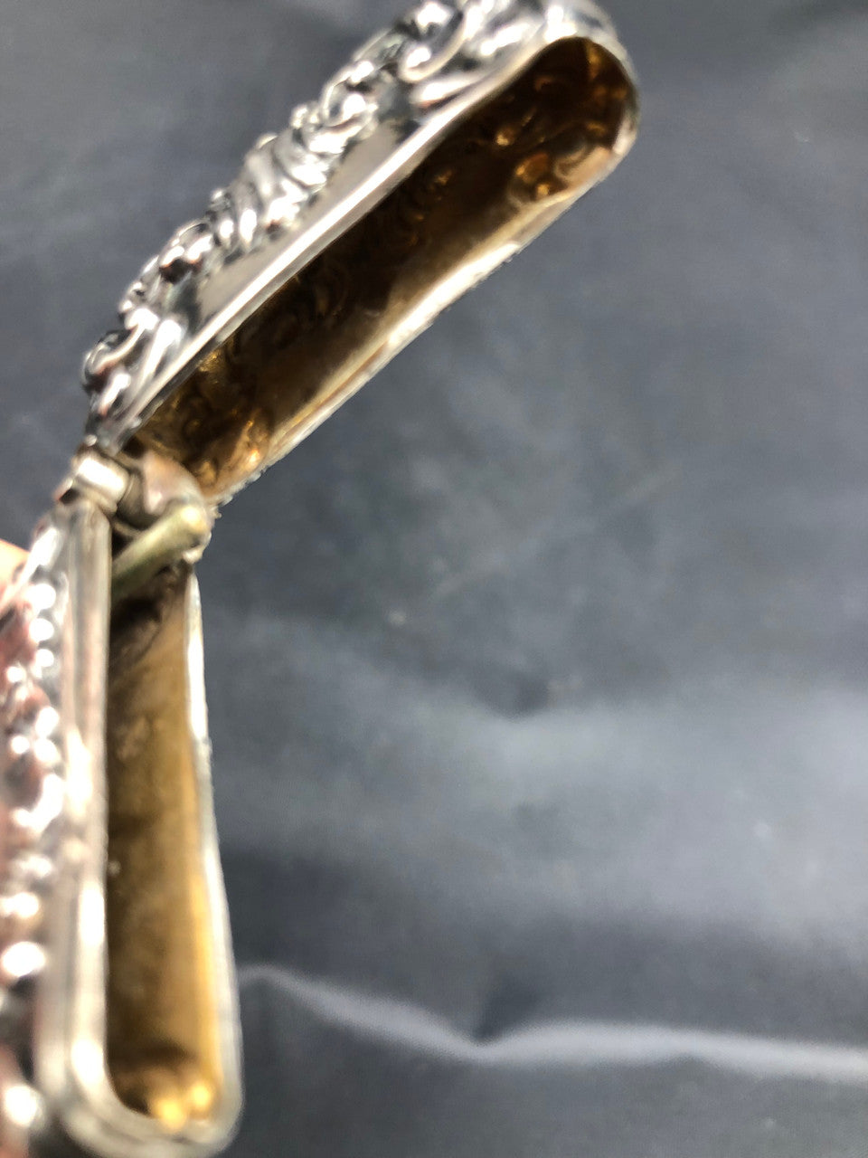 19th Century Sterling Match Safe w/ Hunting scene