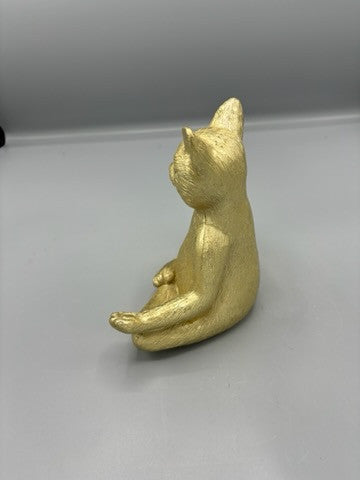 Golden textured Yoga cat