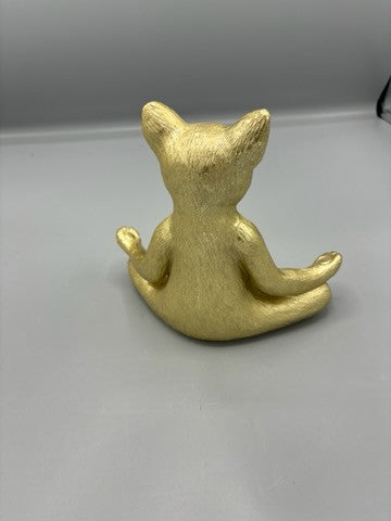 Golden textured Yoga cat