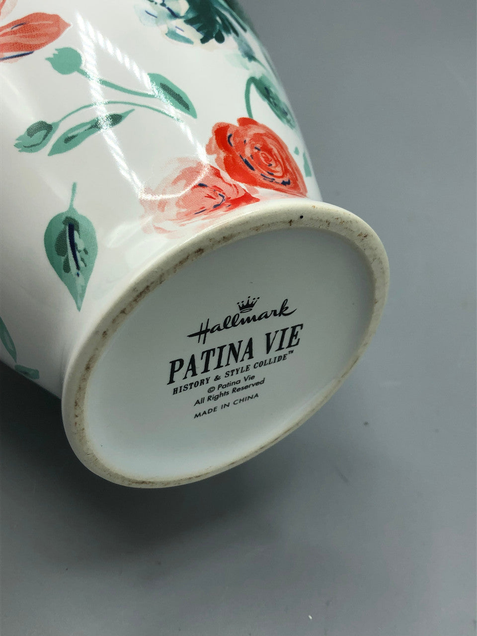 Hallmark Patina Vie Ceramic Floral Vase