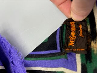 Purple and Cream Aztec style scarf