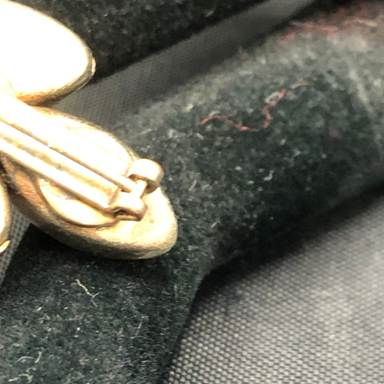 Vintage green faceted crystal pin