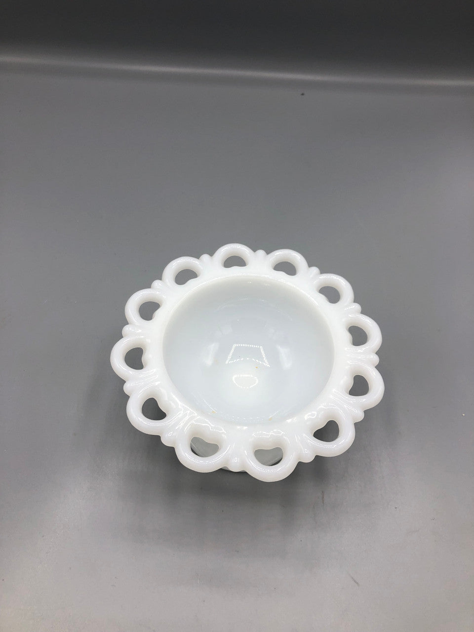 Anchor Hocking MG Lace Edged footed dish