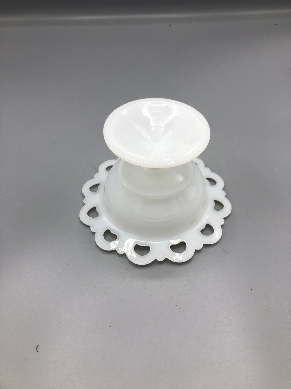 Anchor Hocking MG Lace Edged footed dish