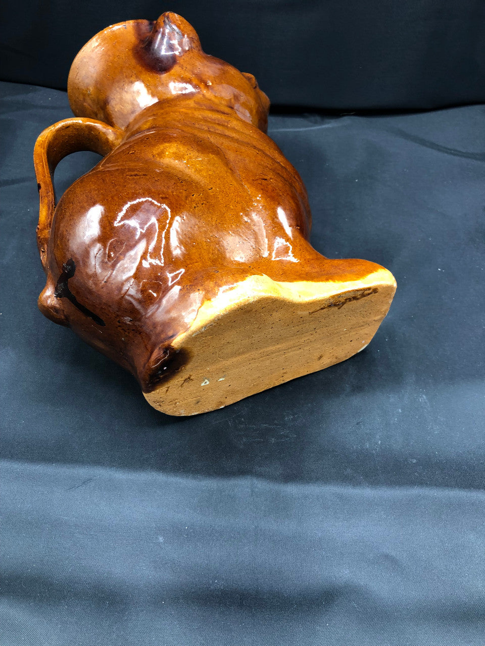 Glazed Terracotta Pig Pitcher