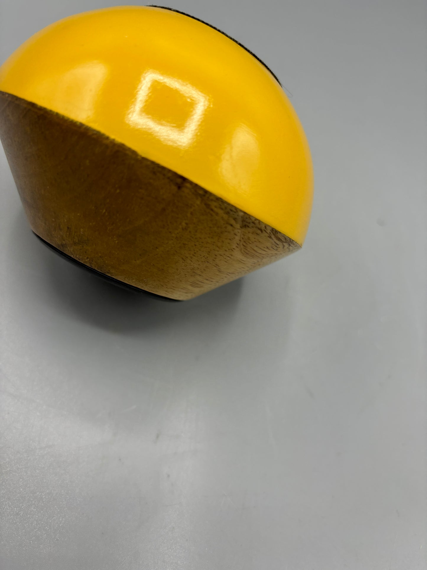 Yellow wood votive holder