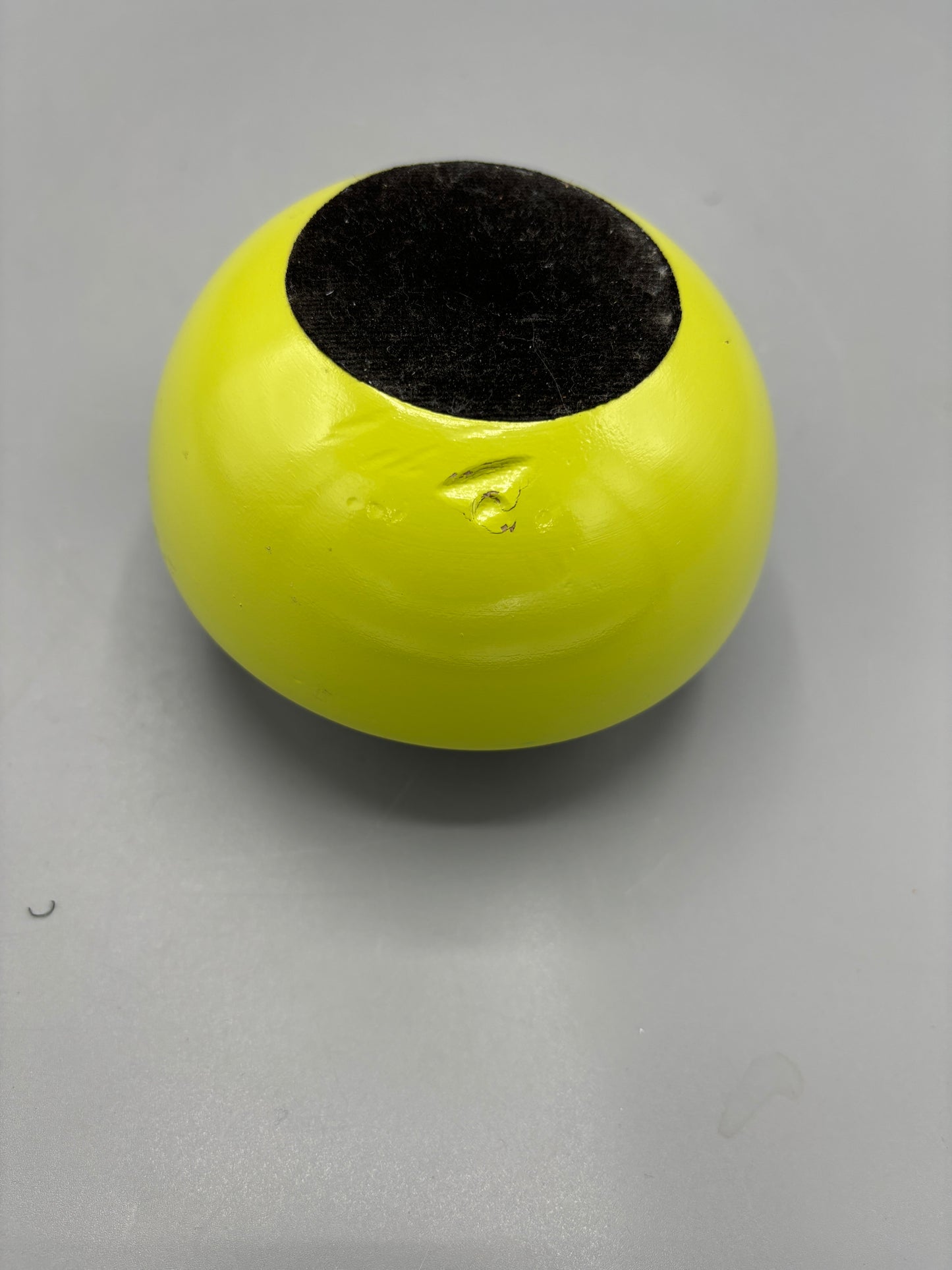 Lime green wood votive holder