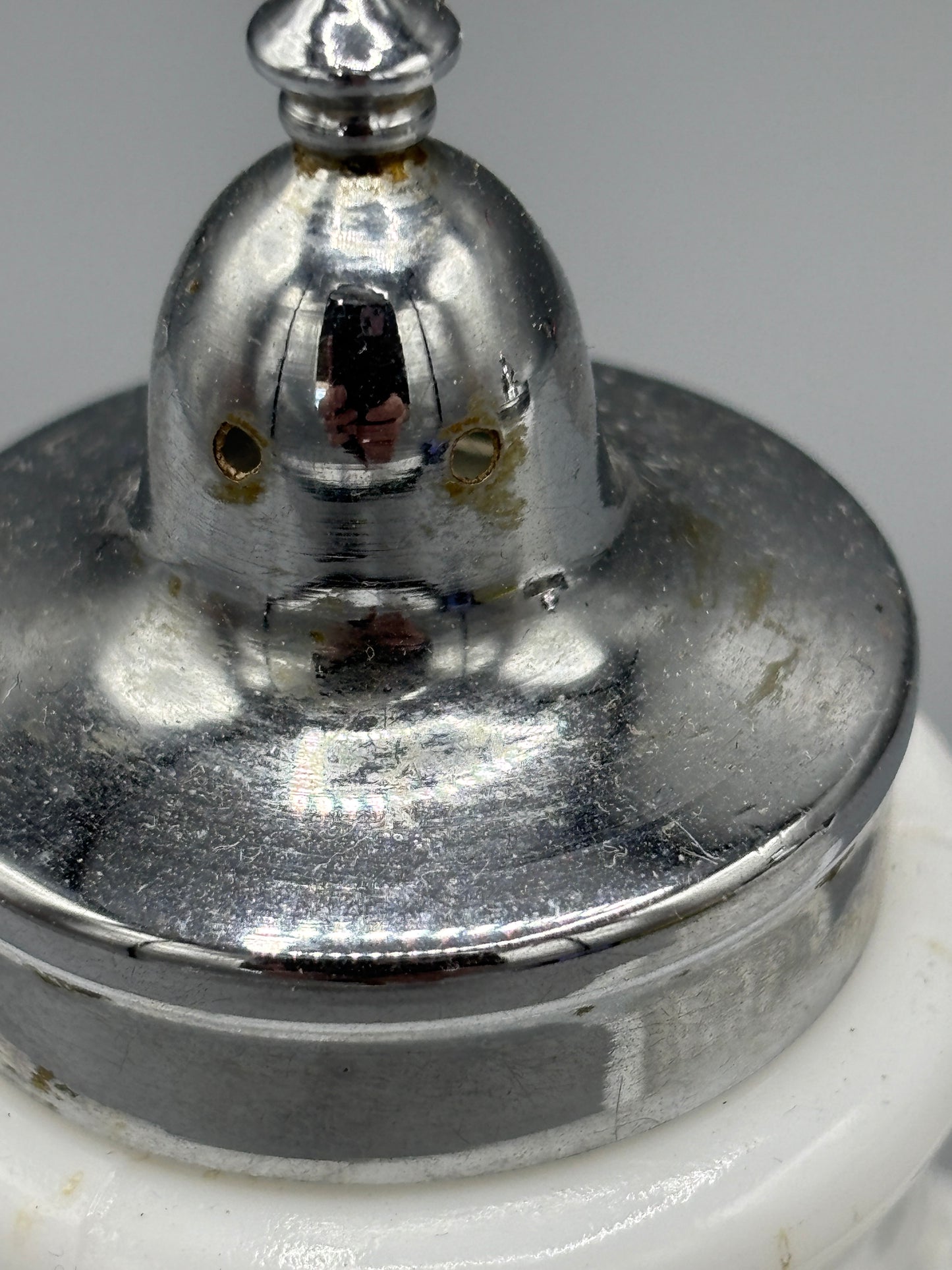 Milk glass 3 piece Tray, Salt & Pepper set