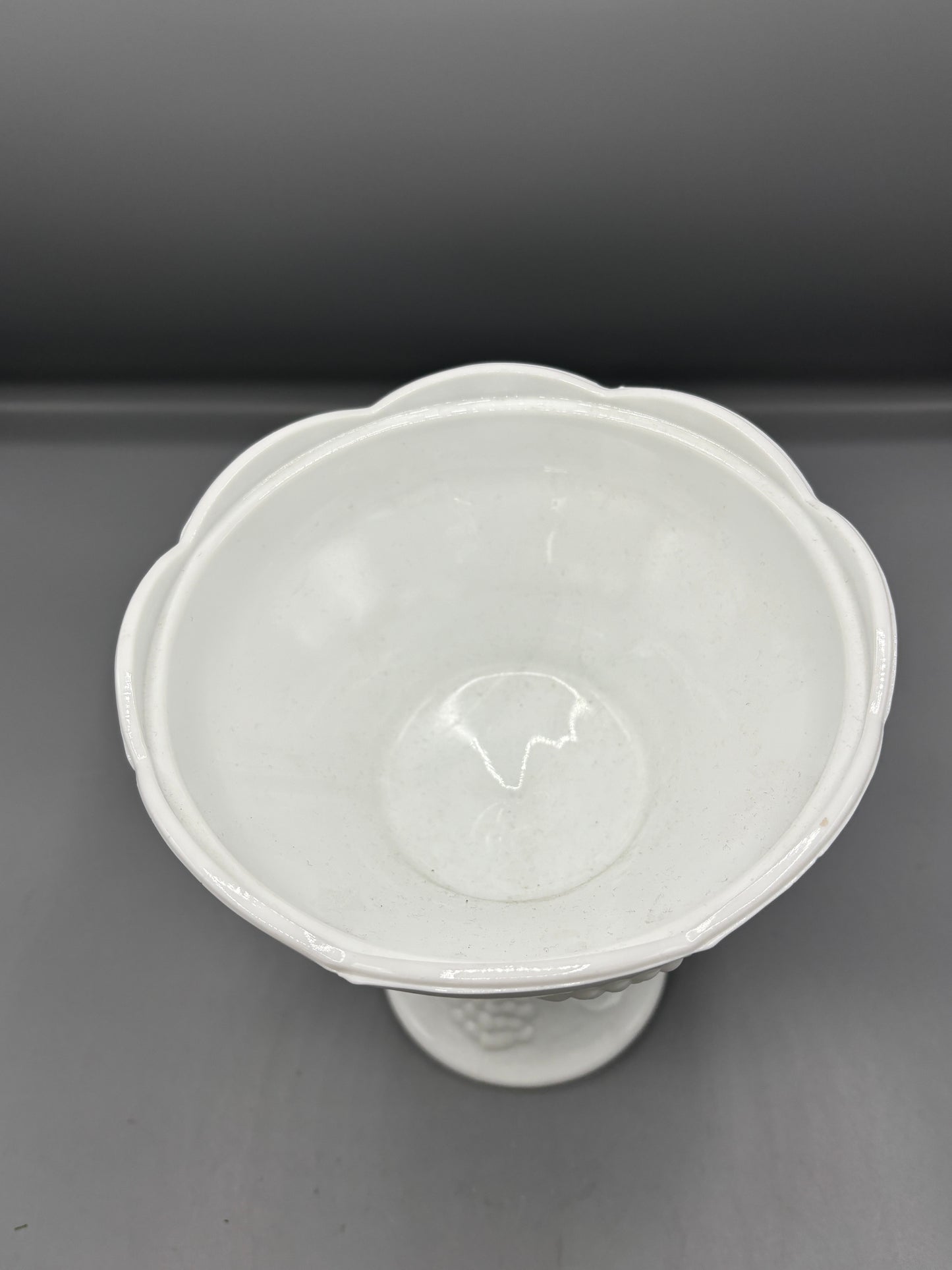 Milk glass Pedestal Compote