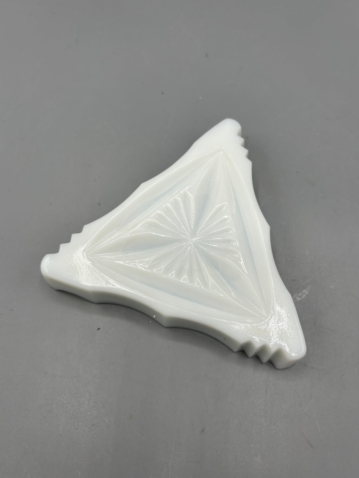 Vintage Milk glass Ashtray with lady