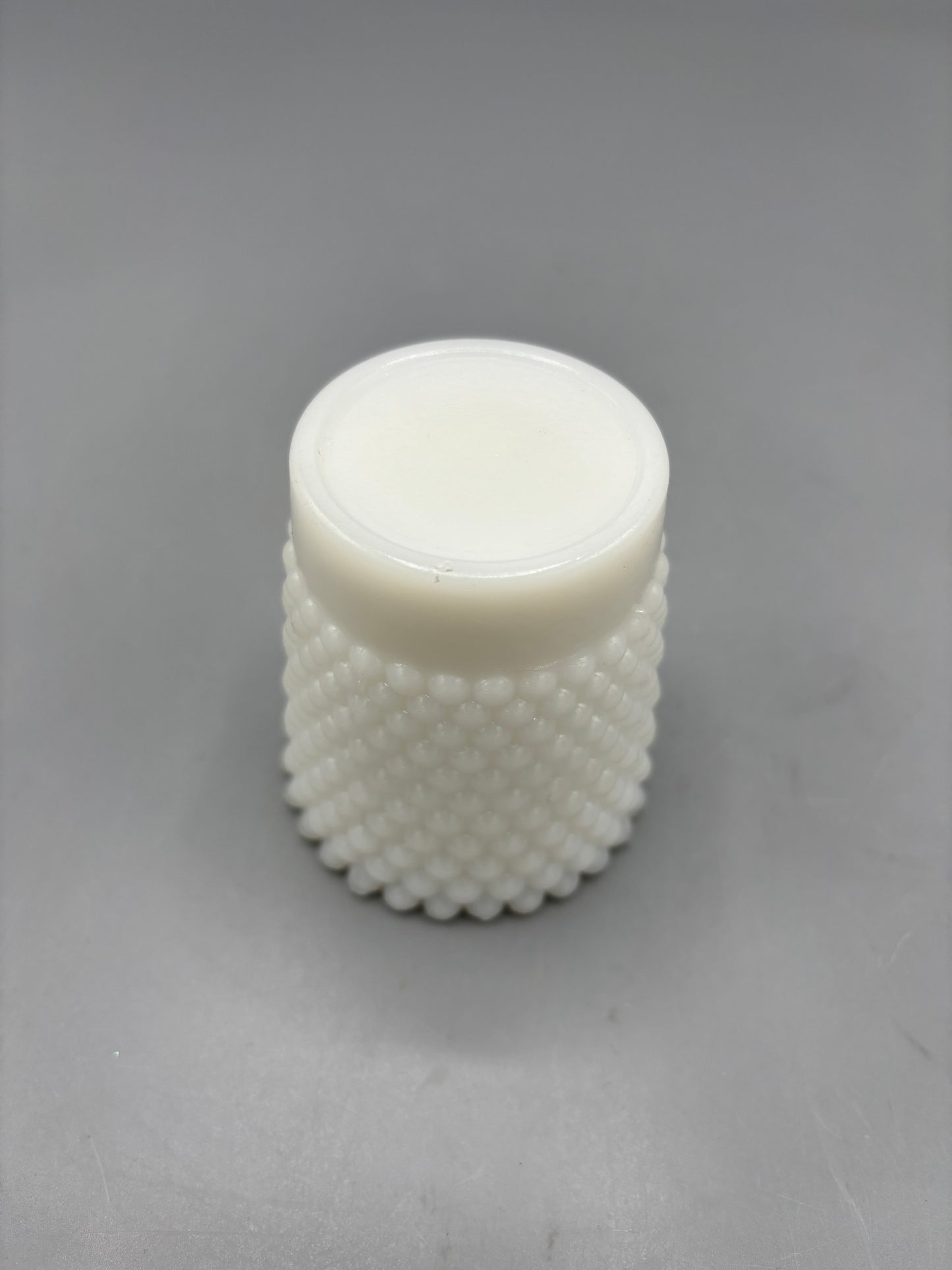 Milk glass white Hobnail votive