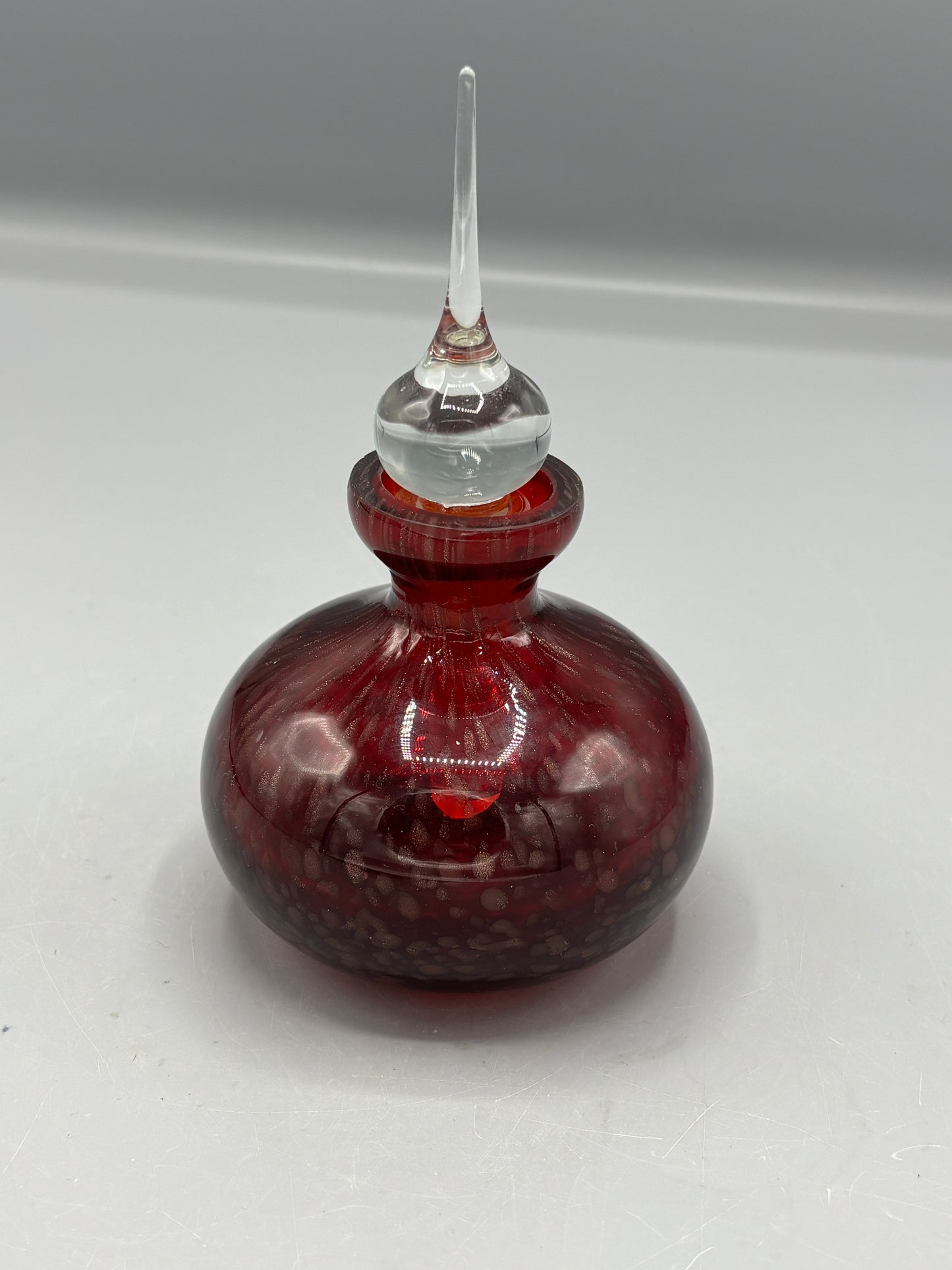 Vintage Bischoff red perfume bottle