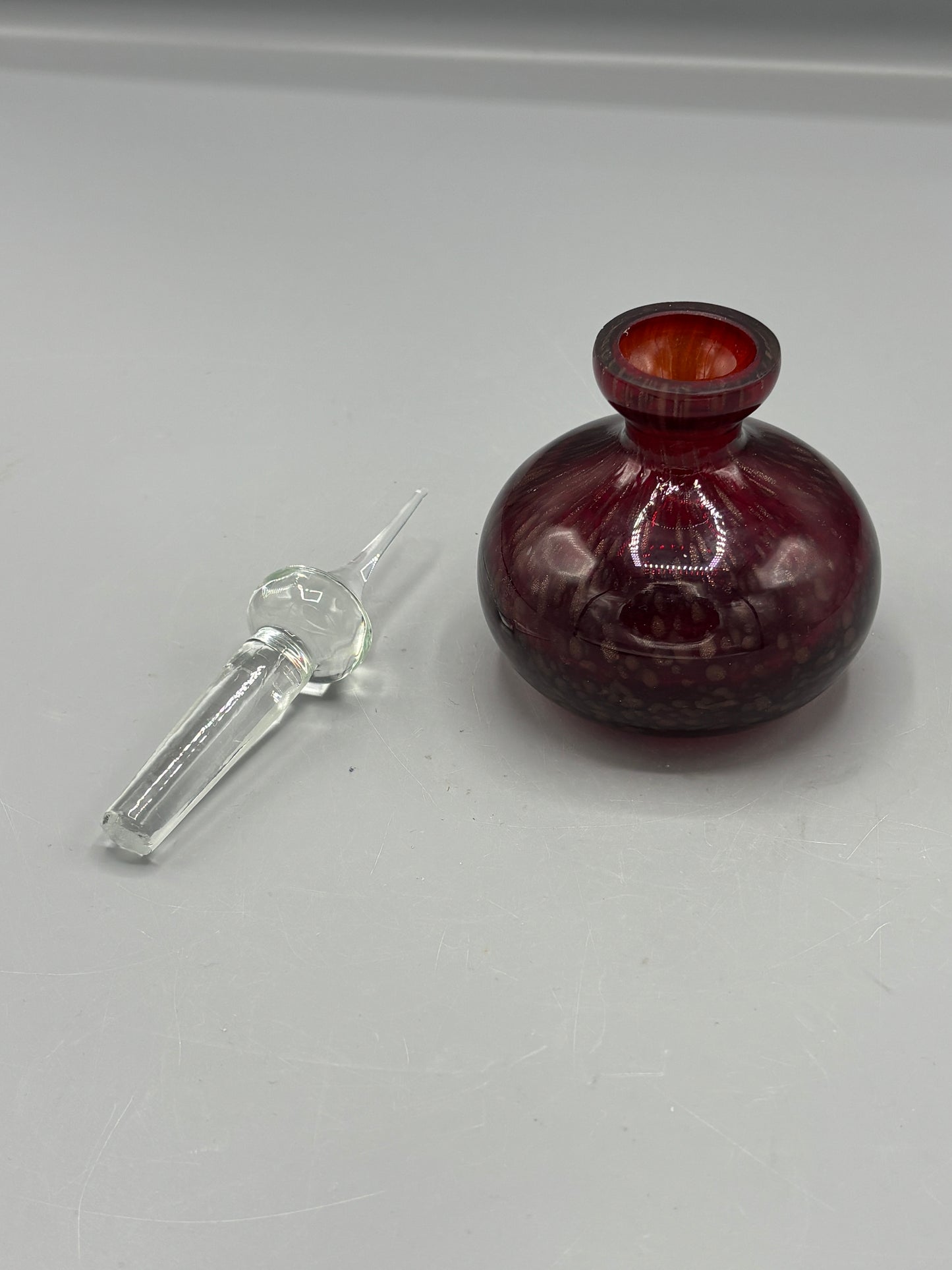 Vintage Bischoff red perfume bottle