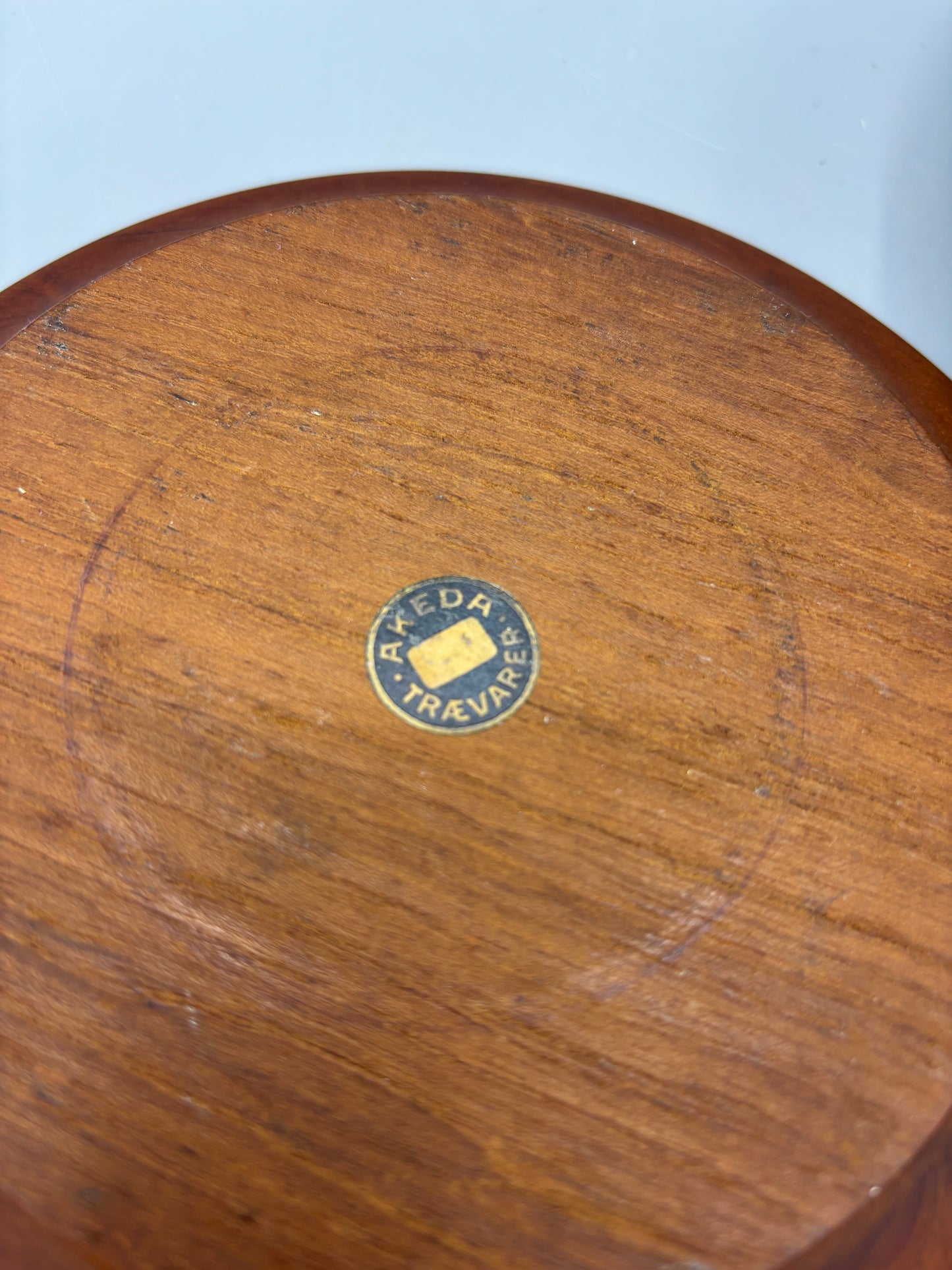 Royal Copenhagen Danish hand painted cheese dome wood plate