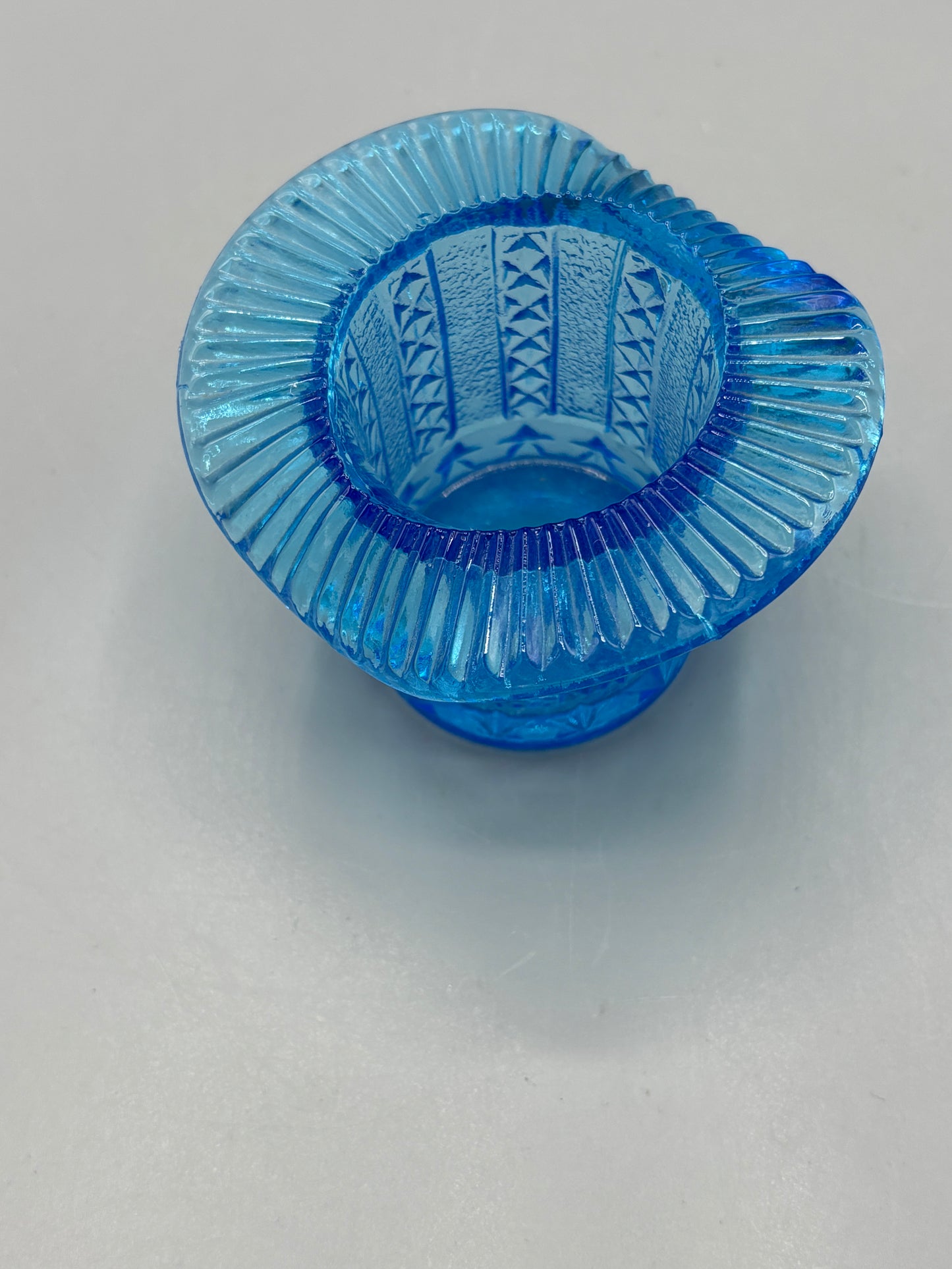 Vintage blue top hat toothpick holder