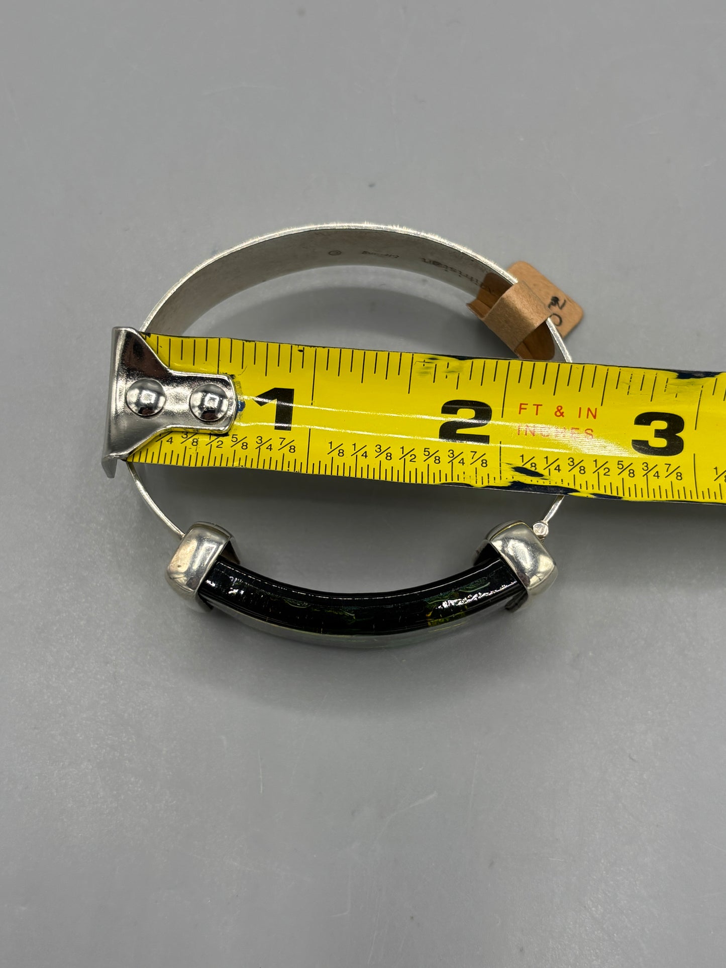 Sterling glass black bangle