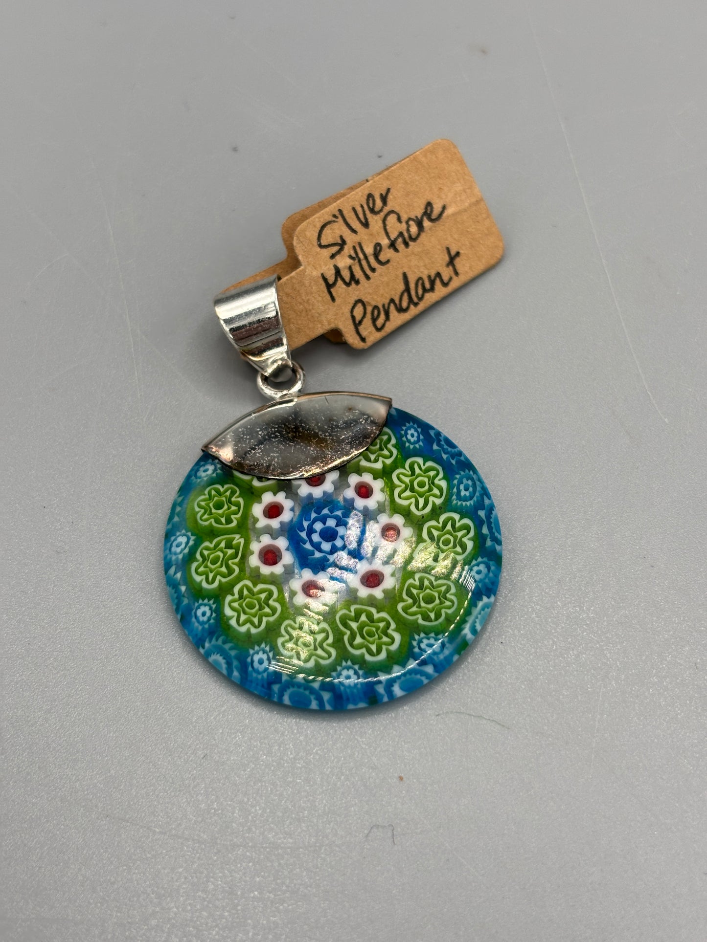 Silver Millefiori pendant
