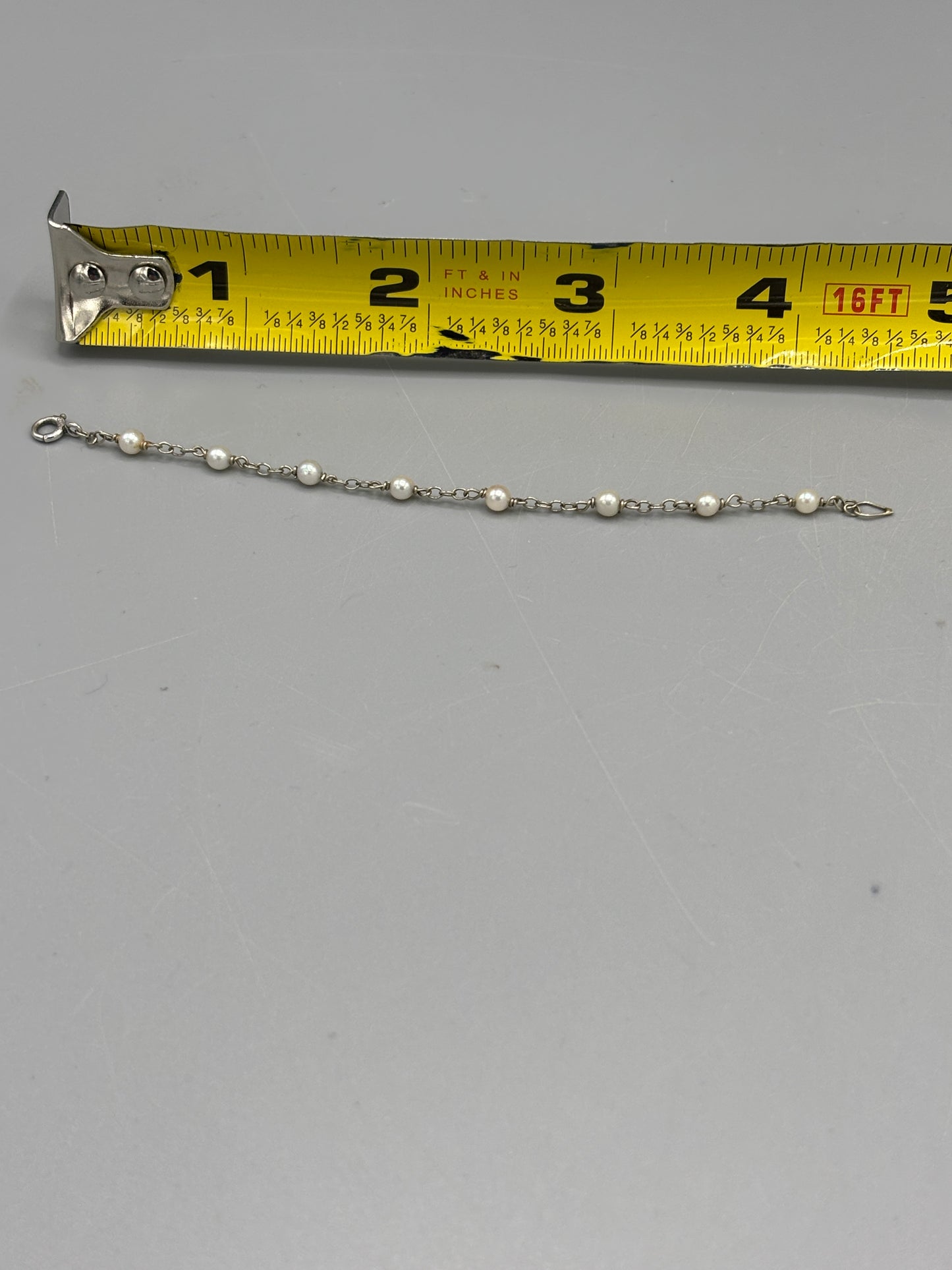 Sterling Pearl baby bracelet