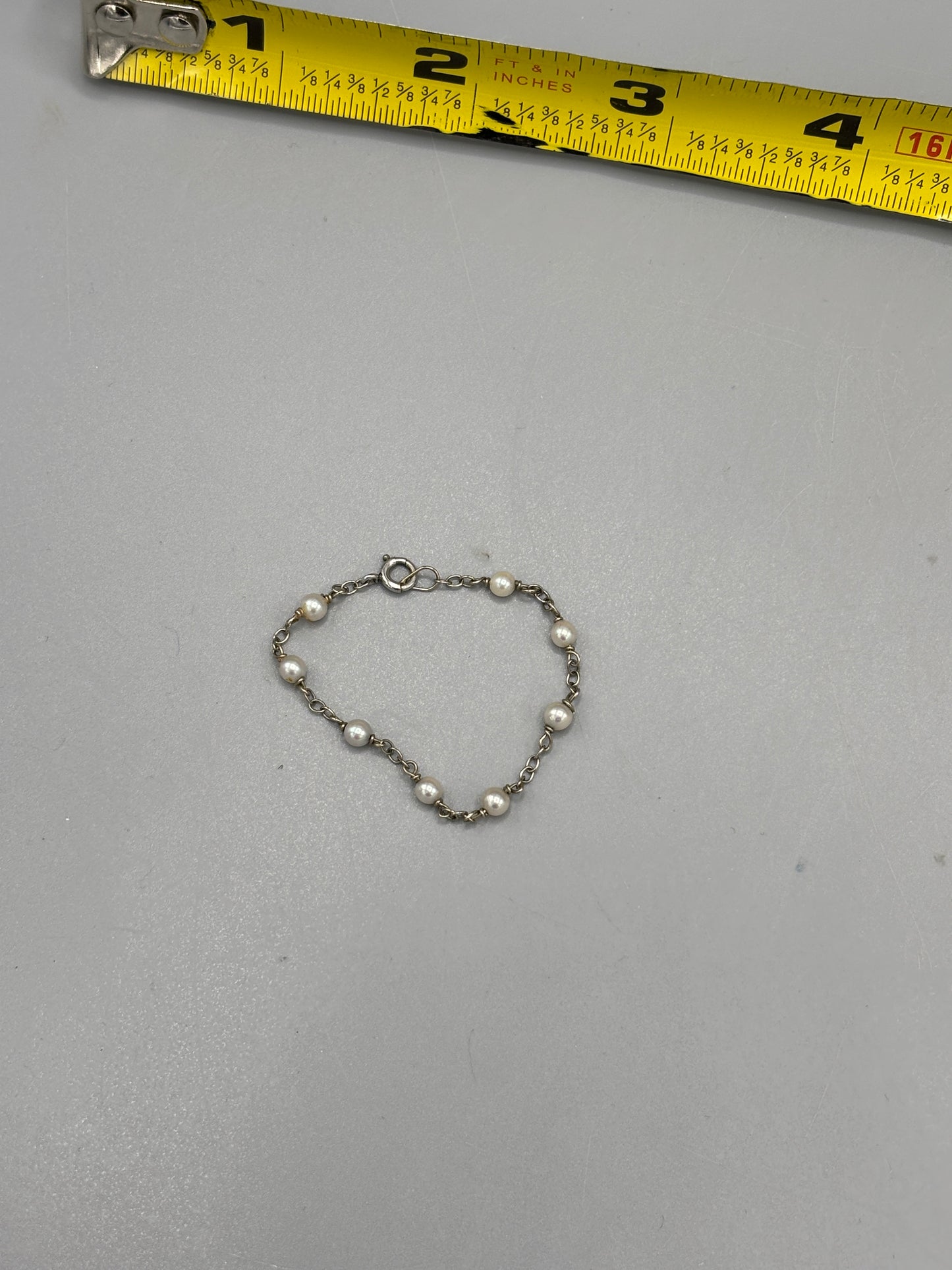 Sterling Pearl baby bracelet