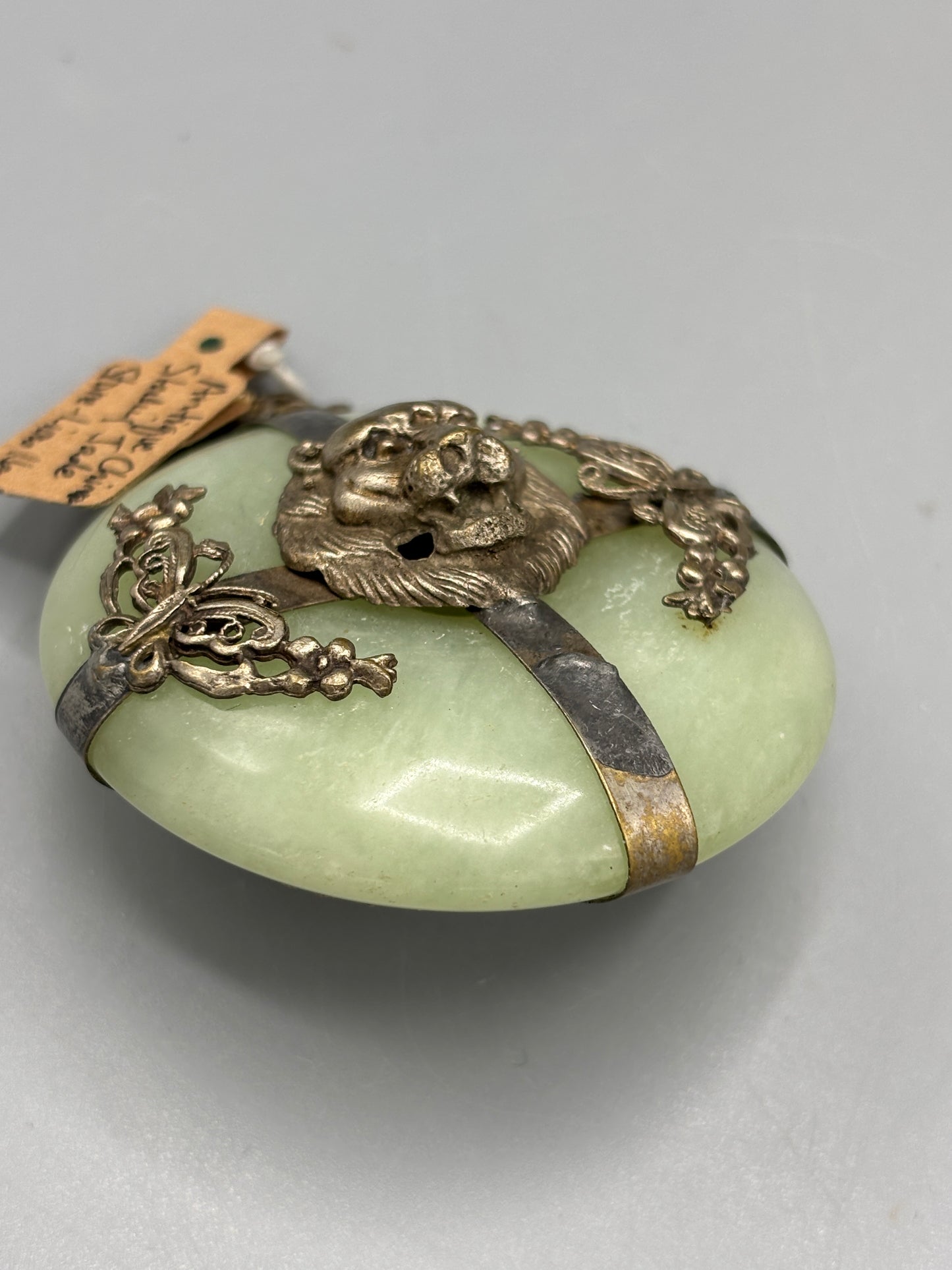 Antique China Jade stone Lions head