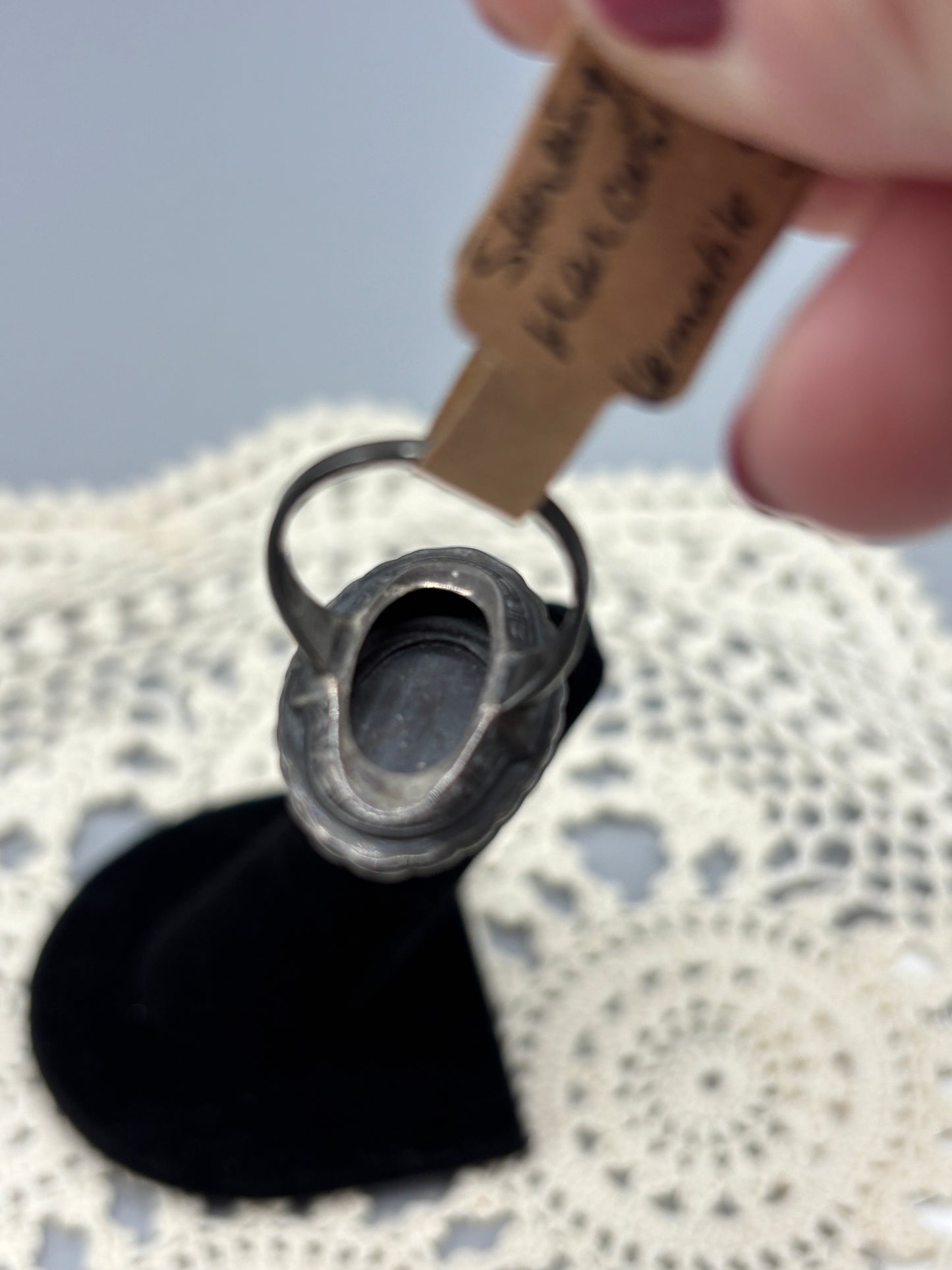 Sterling Marcasite with Hematite stone
