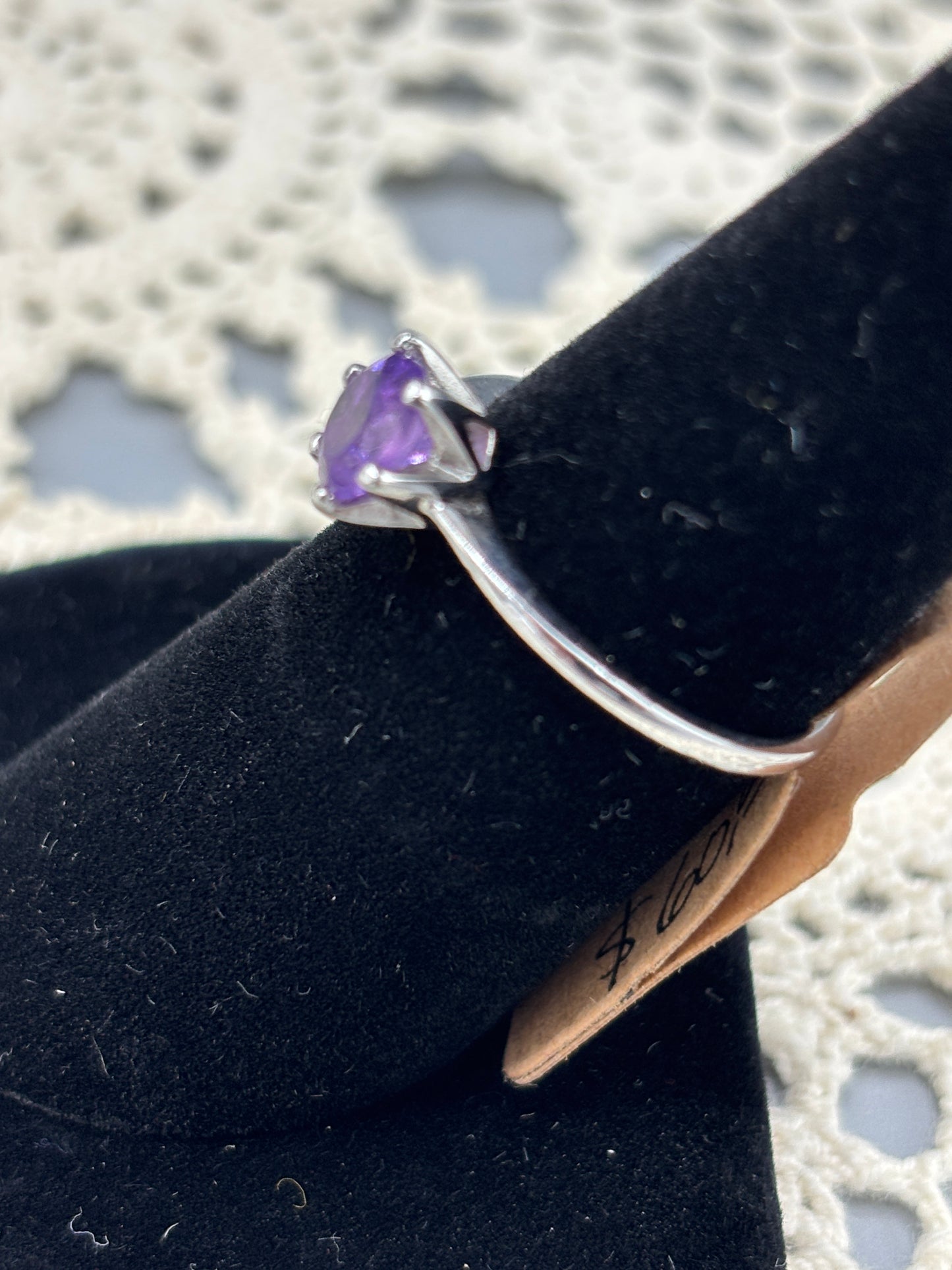 Sterling Amethyst stone ring