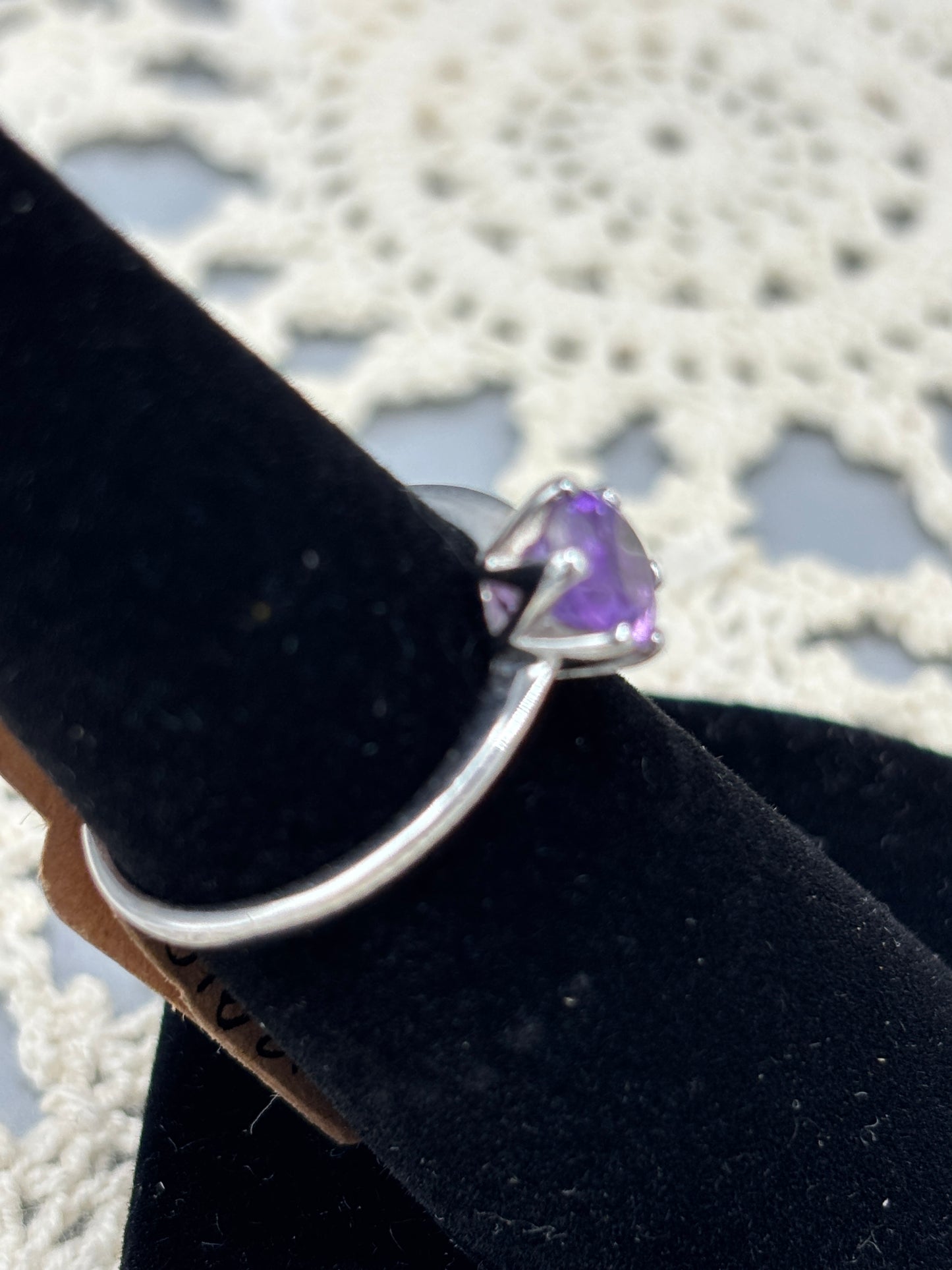 Sterling Amethyst stone ring