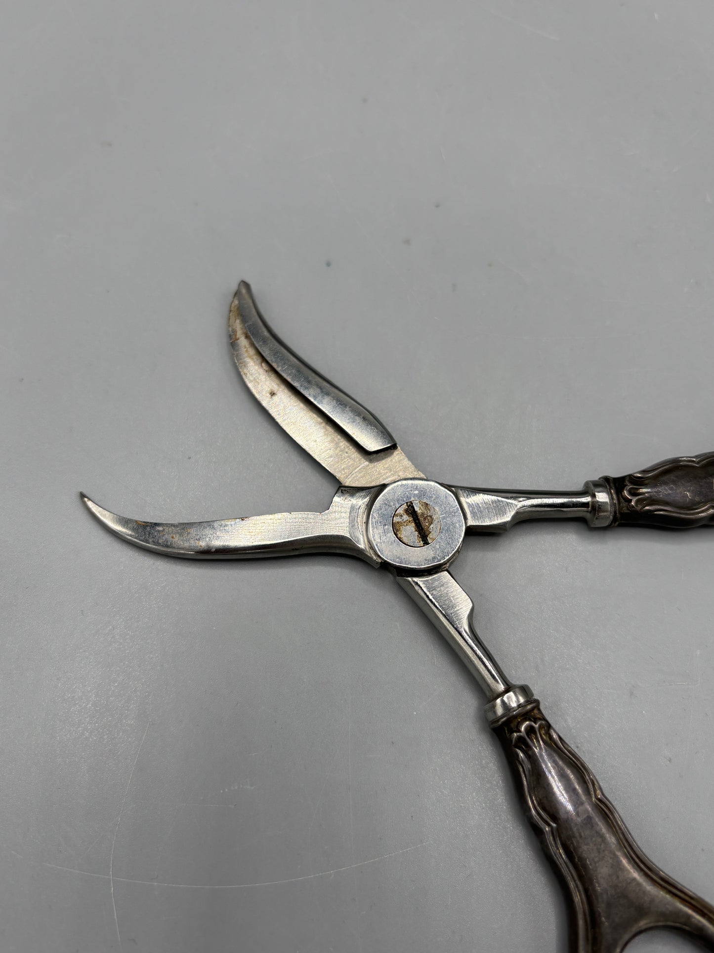 Vintage pair of Sterling silver handle grape shears