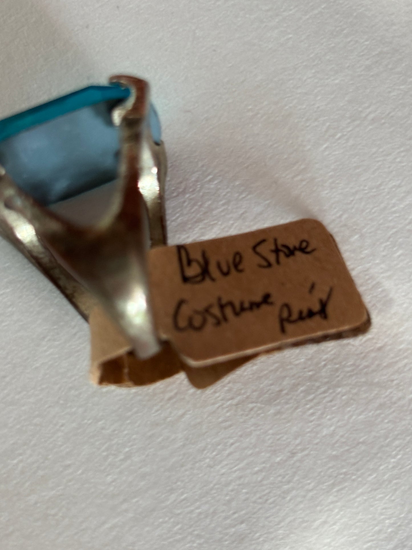 Blue stone costume ring