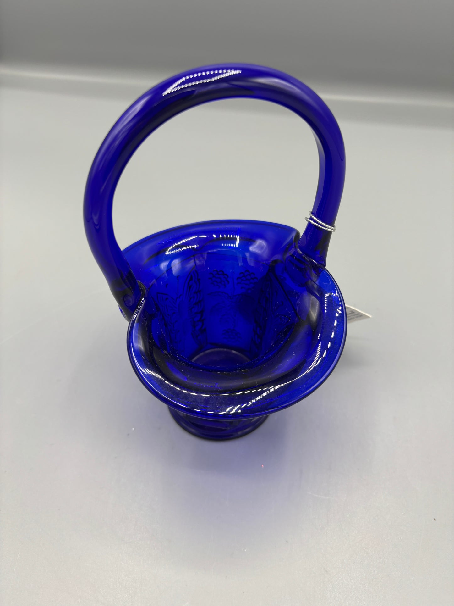 Vintage Fenton Cobalt basket
