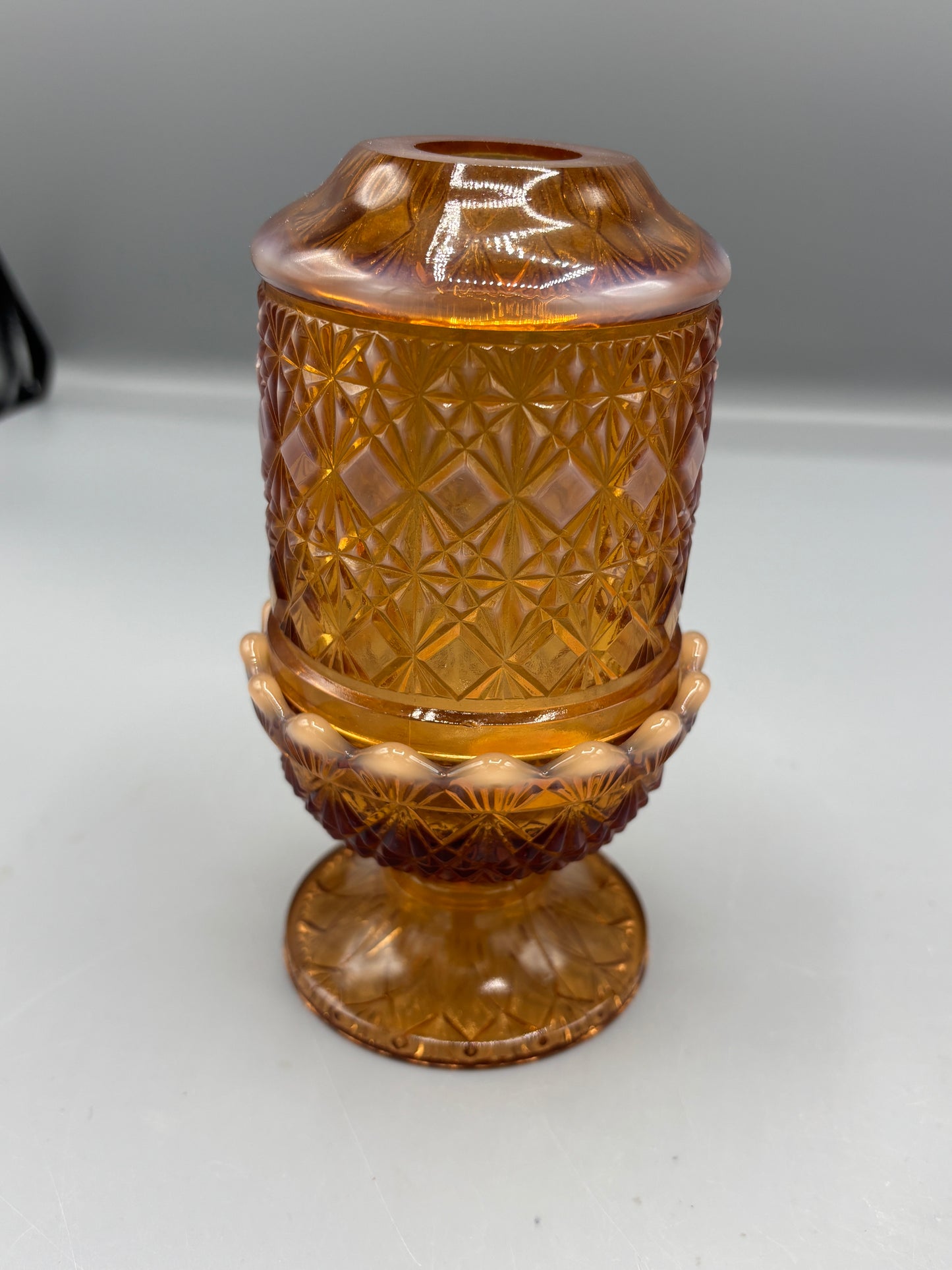 Vintage Fenton Opalescent Fairy Lamp