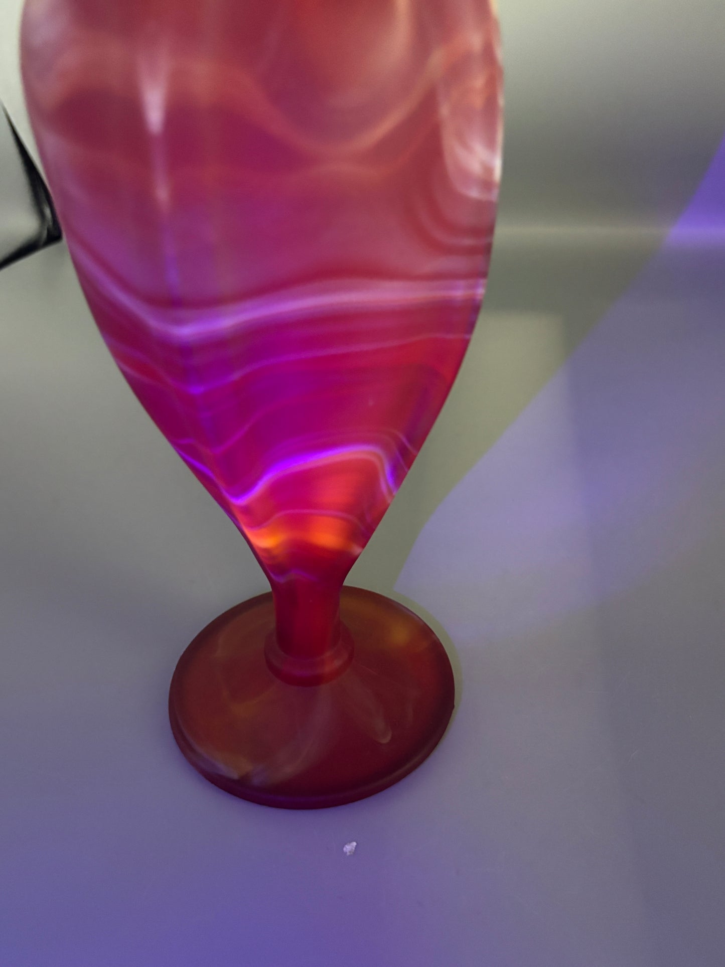 Red Slag glass vase