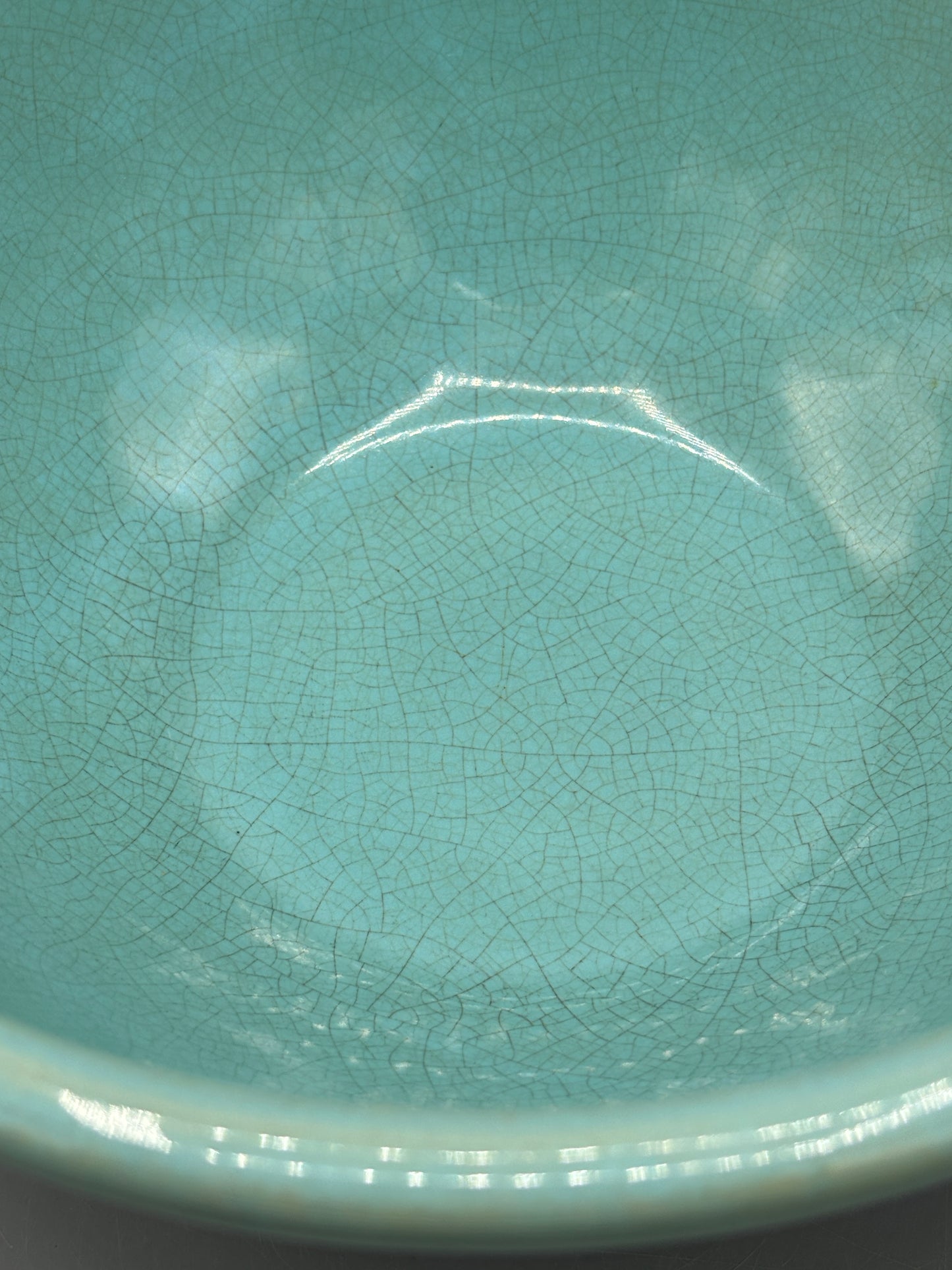 Vintage Teal 9.5 Pottery Mixing Bowl
