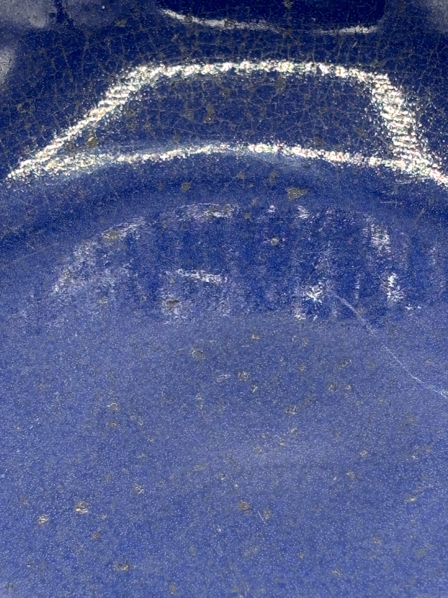 Vintage pottery blue 8.5 bowl