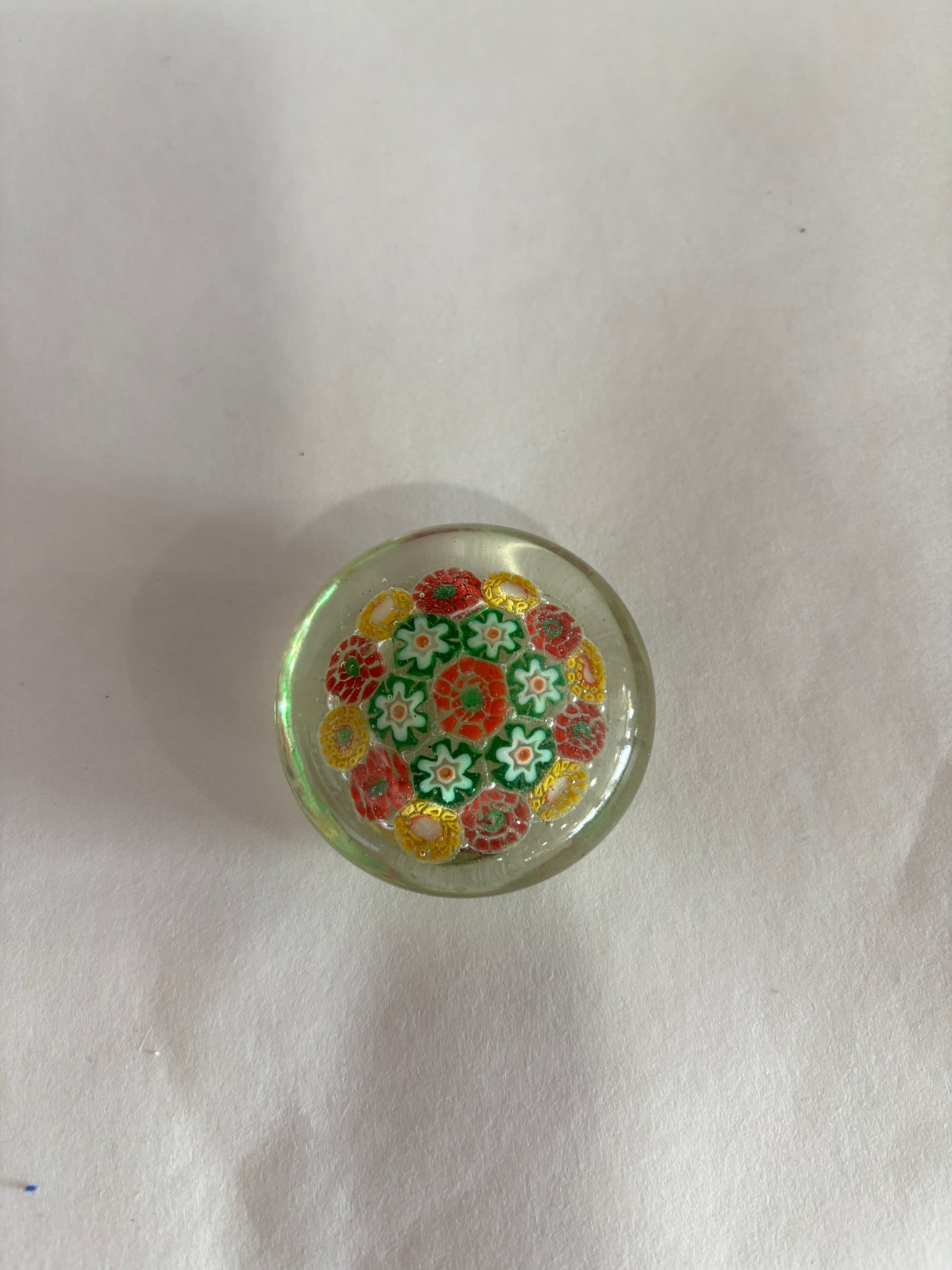 1930s Millefiori art glass paperweight