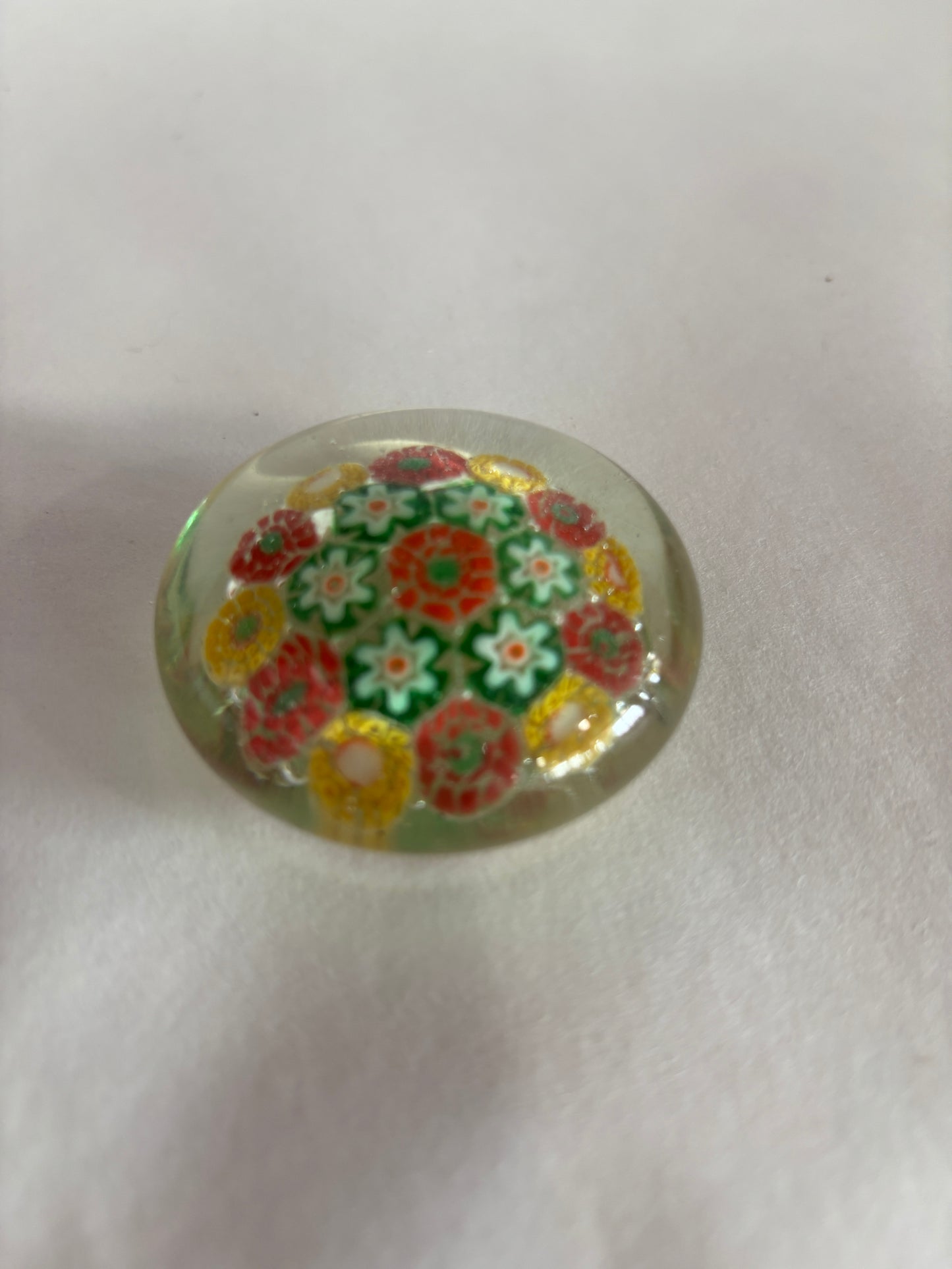1930s Millefiori art glass paperweight